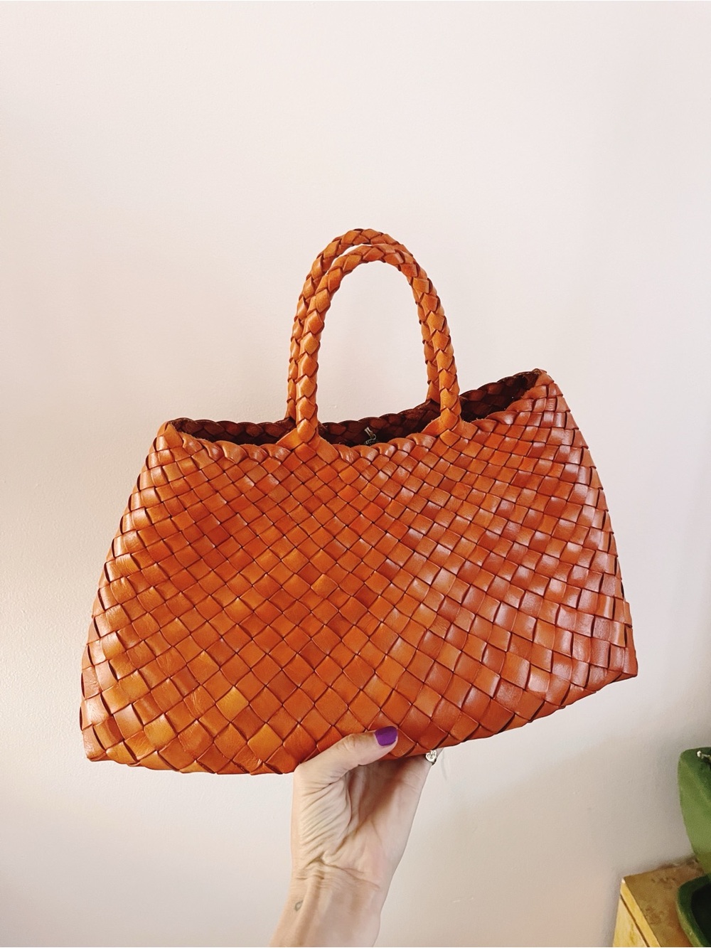 Dragon Diffusion Santa Croce woven-leather tote bag